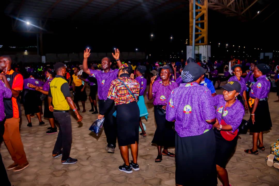 Sanitation volunteers in uniform on duty during the RCCG 2025 Convention