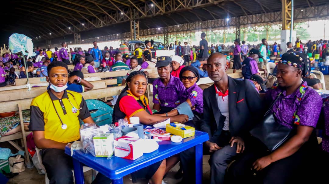 National Sanitation team in action maintaining order at the 2025 RCCG Convention