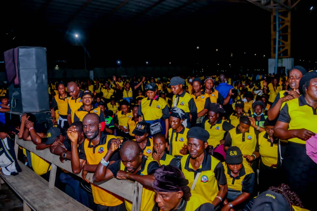 RCCG 2025 Convention sanitation crew on site during a plenary session